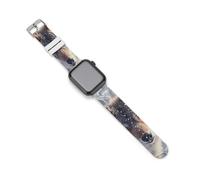 Gray Wolf in The Snowy - Correas de silicona de repuesto compatibles con Apple Watch, 42mm/44mm, Acero inoxidable, Amatista