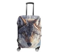 Gray Wolf in The Snowy - Funda para equipaje de viaje, lavable, antiarañazos, protector de maleta, Estilo:, XL