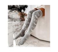 (Gray)Women's Cable Knitted High Boot Socks Christmas Stockings Extra Long Winter Over Knee Stockings Leg Warmers