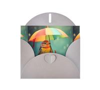 Gray YYHWHJDE Bird under the Rainbow Umbrella - Tarjeta de felicitación de 6 x 4 pulgadas, diseño moderno y único para varias ocasiones