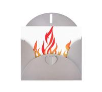 Gray YYHWHJDE Burning - Tarjeta de felicitación con estampado de llama roja ardiente, 15,2 x 10,2 cm, diseño moderno y único para varias ocasiones