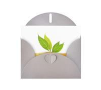 Gray YYHWHJDE - Tarjeta de felicitación con estampado de hojas de té en cinta, 15,2 x 10,2 cm, diseño moderno y único para varias ocasiones