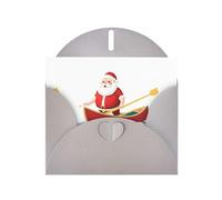 Gray YYHWHJDE - Tarjeta de felicitación con estampado de Papá Noel de Papá Noel (15,2 x 10,2 cm), diseño moderno y único para varias ocasiones