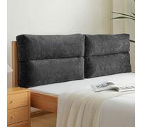 Gray1,78.7inch/King,Cojín De Cabecera Cuña Lectura Reposo En Cama Tablero Trasero Sofá Cama Almohada De Soporte para Dormitorio Rectángulo Tapizado con Funda Extraíble