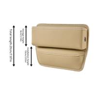 (GrayFrance) Organizador de asiento delantero de cuero PU con bolsillo lateral para rellenar el espacio entre