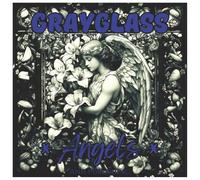 Grayglass Angels: Relaxing Coloring Book For Adults: A Grayscale and Stained Glass Hybrid Coloring Book Featuring Beautiful Angel Art for Stress Relief and Mindful Relaxation (Grayglass Series)