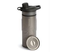GRAYL GeoPress - Botella purificador de agua de titanio de 710 ml con tapa de cocción - Filtro para senderismo, camping, supervivencia, viaje (negro oculto)