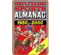Grays Sports Almanac Complete Sports Statistics 1950-2000 - Impresión artística enmarcada de metal vintage de 20 x 30 cm