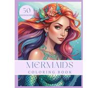 Grayscale Mermaid Coloring Book for Adults: 50 Underwater Siren & Ocean Fantasy Designs for Relaxation, US Letter size: Mythical Sea Creatures ... Sheets - Mermaid Gift for Women, Teens, Girls