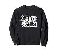 Graze Elk Word Art - Diseño Vegano a Base de Alimentos y Plantas Sudadera