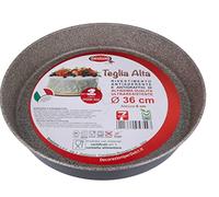 Graziano, Bandeja redonda, fabricada íntegramente en aluminio y equipada con 7 capas de revestimiento antiadherente y antiarañazos, ideal para hacer panes de España y mucho más, sin PFOA, diámetro de