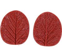 Graziano, Molde de venador con hojas de rosa 3D, molde de venador fabricado íntegramente en silicona, ideal para chocolate y pasta de azúcar, 2 unidades