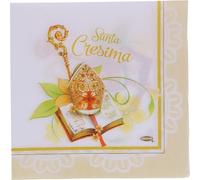 Graziano, Servilletas de papel para confirmación, paquete de 20 servilletas, formato 33 x 33 cm, buffet dulces party