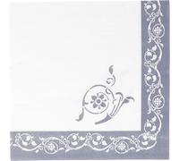 Graziano, Servilletas de papel Silver Elegance, paquete de 20 servilletas, formato 33 x 33, para buffet de dulces