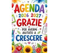 Grazie Maestra: Agenda 2026 2027, Regalo Maestre Fine Anno, Diario settimanale una settimana su 2 Pagine.