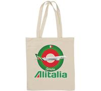 Grazie Thank You Travel Logo - Bolsa de algodón natural, color blanco