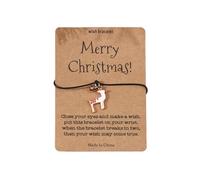 Grb200-1a9 - Pulsera de cuentas de cerámica suave hecha a mano con diseño de Papá Noel, talla única, Plástico, No es una piedra preciosa