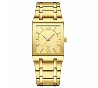 Grb200-1a9 - Reloj cuadrado de acero inoxidable para hombre y mujer, con fecha, analógico, de cuarzo, a la moda, B, talla única