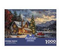GRBASNDOU Puzzle Nochebuena 1000 Piezas para Adultos 38x26cm/1000pcs Regalo Desde 14 Años
