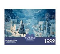 GRBASNDOU Puzzle Nochebuena 1000 Piezas para Adultos 38x26cm/1000pcs Regalo Desde 14 Años