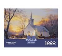 GRBASNDOU Puzzle Nochebuena 1000 Piezas para Adultos 52x38cm/1000pcs Regalo Desde 14 Años