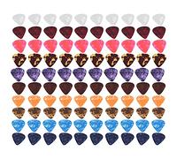 Grcfumo 100Pcs Guitar Picks, Colorful Celluloid Finger Protection Tool Stringed Instrument Supplies (0.96 * 100 pieces)