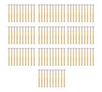 Grcfumo 100pcs Pogo Pin, Spring Test Probe Round Pogo Pin, Flat Head Spring Test Probe Brass Material 2.36mm 0.1in Tube Diameter 34mm 1.3in PCB Testing Probes