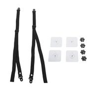 Grcfumo 2pcs correas de seguridad de TV ajustables, sin perforación anti -punta de la pared de la pared de la pared, anclajes de pared de muebles adhesivos para pruebas de bebés,