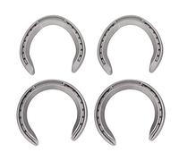 Grcfumo 4pcs Aluminio Aluminio Horseshoe, Herramienta de equitación, Accesorios para Equipos de equitación para Caballos Que a Menudo Caminan sobre Tierra Dura (Tipo 5 (8.3 x 8.3 x 3.5in))