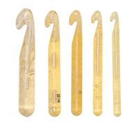 Grcfumo 5 ganchos de ganchillo enormes, ganchos de ganchillo Clover Soft Touch, agujas de ganchillo enormes de plástico grueso y liso de tamaños surtidos para tejer alfombras y buf