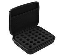 Grcfumo 60 Grid 5 ml Essential Oils Carrying Case, Roller Bottle Organizer, Essential Oils Box Holds, Hard Shell Exterior Storage for Travelling (Black)