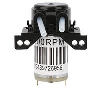 Grcfumo Bomba de agua en miniatura, bomba peristáltica silenciosa en miniatura, titulación de bomba peristáltica silenciosa en miniatura de 6V Bomba de autocuración DC DC (6V right angle black)