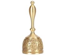 Grcfumo Campana de Llamada Manual de latón, Campana Decorativa con Sonido Fuerte, Campana de Servicio Resistente para Aula, Bodas y Eventos