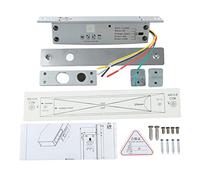 Grcfumo Cerraduras de puerta eléctricas, DC 12V 5 líneas Cerradura de perno eléctrico Cerrojo estrecho Cerradura de puerta con perno de caída con retardo de tiempo Pantalla LED par (Desbloqueo de