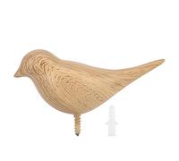 Grcfumo Colgadora de pared, ganchos creativos de la rejilla montada en la pared, decoración de pájaros, gancho de la pared, colgilla de la pared, la ropa de la colgilla del sombrer (Wood Grain)