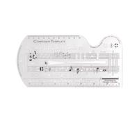 Grcfumo Composer Template Sheet Music Drawing Sheet Ruler Dual Scales Curve Ruler PP Transparent Silk Screen Printing Music Symbol Manuscript Tool Ruler for Composers and Music Ent