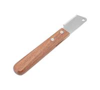 Grcfumo Cuchillo de desnudez de Perros, Herramienta Profesional de Aseo de un Cuchillo para Pelear para Perros con Mango de Madera, Cuchillo de arrancamiento de Perros de Acero