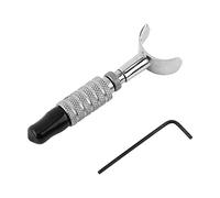 Grcfumo Cuchillo giratorio de cuero, herramienta ajustable para tallar acero de alta dureza, mango antideslizante con rodamiento de rotación para manualidades en cuero, 1,3x8,3 cm