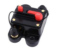 Grcfumo DC 12V Circuit Breaker, Rresettable Circuit Interrupter Electric Disconnector for Car Marine Boat Bike Stereo Audio 80 to 300A (80A)