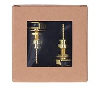 Grcfumo Guitar Strap Lock, Guitar Strap Lock, Guitar Strap Lock Set End Button Peg Acoustic Electric Guitars Bass Replacement Accessories (Gold)