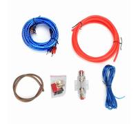 Grcfumo Kit de alambre de amplificador de alimentación de automóvil, kit de cableado de instalación del amplificador de automóvil 10GA, alambre de aleación de zinc de reemplazo de