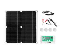 Grcfumo Kit de paneles solares, cargador solar de maletín plegable, panel solar flexible de silicio monocristalino de 40W 18 W con controlador de carga solar 20 A para exteriores