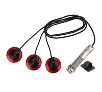 Grcfumo Pastilla piezoeléctrica para guitarra, transductor de disco piezoeléctrico, sensor de sonido con disparador de micrófono extraíble para guitarra acústica, ukelele, piano y