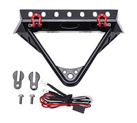 Grcfumo RC Front Bumper with Led, Iron Front Bumper with LED Light, CNC Stylish Car Front Rear Bumper with Screw for Decoration (Pointed Toe: 5.4 X 4.4 X 2.6cm / 2.1 X 1.7 X 1in)