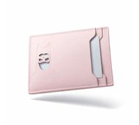 GRD9L-R Cartera Super Héroe de Piel con diseño de murciélago para Hombres y Mujeres - Estilo superhéroe, con Ranura para Tarjeta de identificación, Regalo Divertido para Padre, Marido o Novio (Rosa)