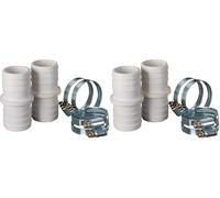Gre AR509 - Kit de union de mangueras flotantes. Incluye 2 conectores de manguera y 4 abrazaderas metálicas. Para diámetros 38 mm. (Paquete de 2)