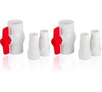 Gre AR512 - Válvula de apertura y 2 conectores roscados. Apto para diámetros 32-38 mm. (Paquete de 2)