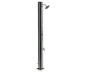 Gre DSPS35 Ducha Solar 35 L PVC negro con lavapiés cabezal ajustable