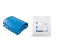 Gre FPR352 - Liner para Piscinas Redondas, Diámetro de 350 cm, Altura de 120 cm, Color Azul & AR521 - Junta Doble para Skimmer + 2 Juntas de Válvula de Retorno