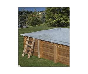 Gre - Gre Cubierta para Piscina Cuadrada de Madera 250 X 250 cm